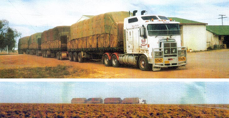 Truck Photos  Roadtrain loaded with cattle feed, Australia
