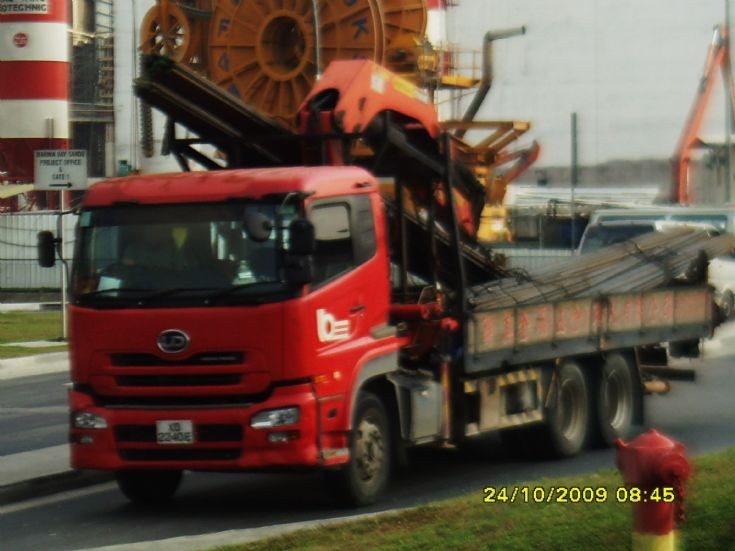 Nissan Diesel Cargo Truck with a Palfinger hoisting crane