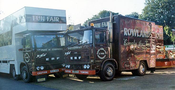 1977 and 1978 ERF Bs on the fairground