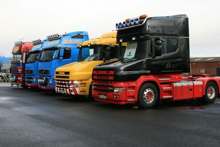 Scania, Volvo and DAF Line-up for sale, Grimsby