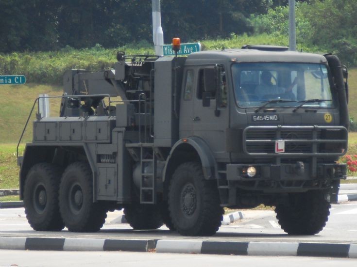 A Mercedes 2628 6x6 Heavy Recovery Military Truck belonging to Singapore