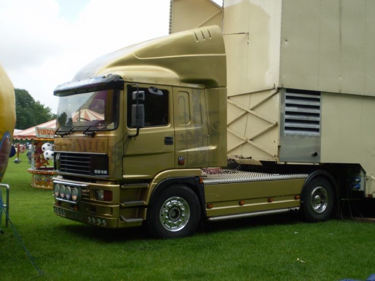 1992 ERF EC10 fairground lorry at Wollerton park 