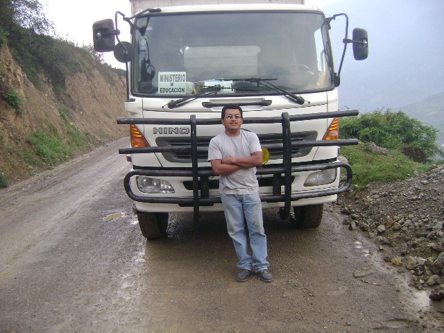 Hino lorry in Santa Cruz, Barilla Huehuetenango, Guatamala