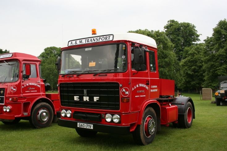 1980 A&M Transport ERF B series sleepercab tractor unit at Newby Hall rally 2010
