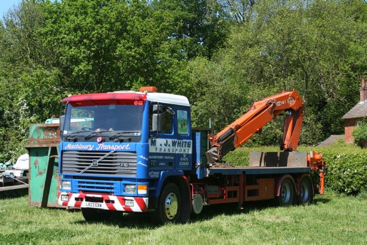 1993 Volvo F10 6x4 Plant lorry with a large rear mounted crane