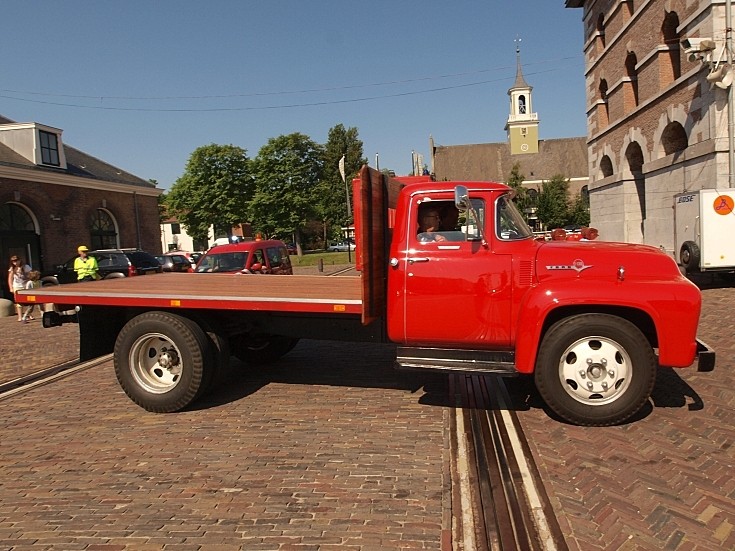 Old red Ford at 'Historisch Weekeind Den Helder', The Netherlands
