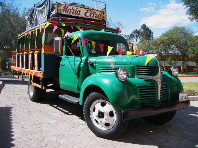 Maria Elisa, Old Dodge for tourists, Ciudad Mitad del Mundo (Middle World City), Ecuador