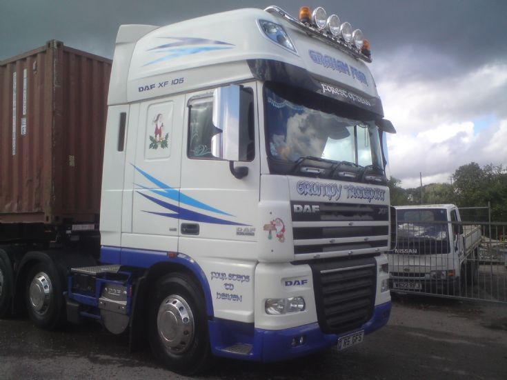 Graham Fears (Grumpy Transport) DAF XF - eu56 edj ex maritime now r5 gfs no. plate 